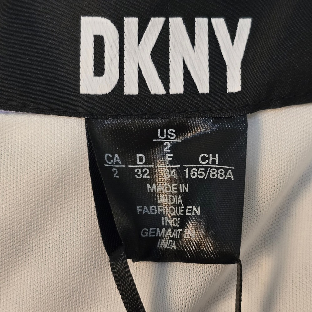 DKNY Dress Animal Print Sundress NWT Womens 2 White Black - Picture 5 of 10